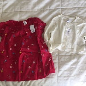 Gap baby girl dress and sweater.
